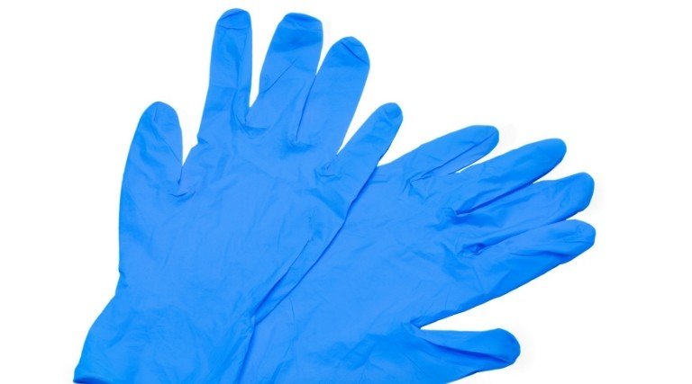 Niebieskie rękawiczki